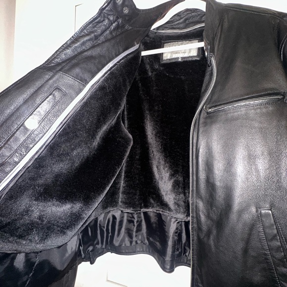 Vintage Wilda Genuine Leather Cafe Racer Jacket Black XL Moto Biker Style - Picture 9 of 9